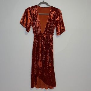 Crushed velvet dress